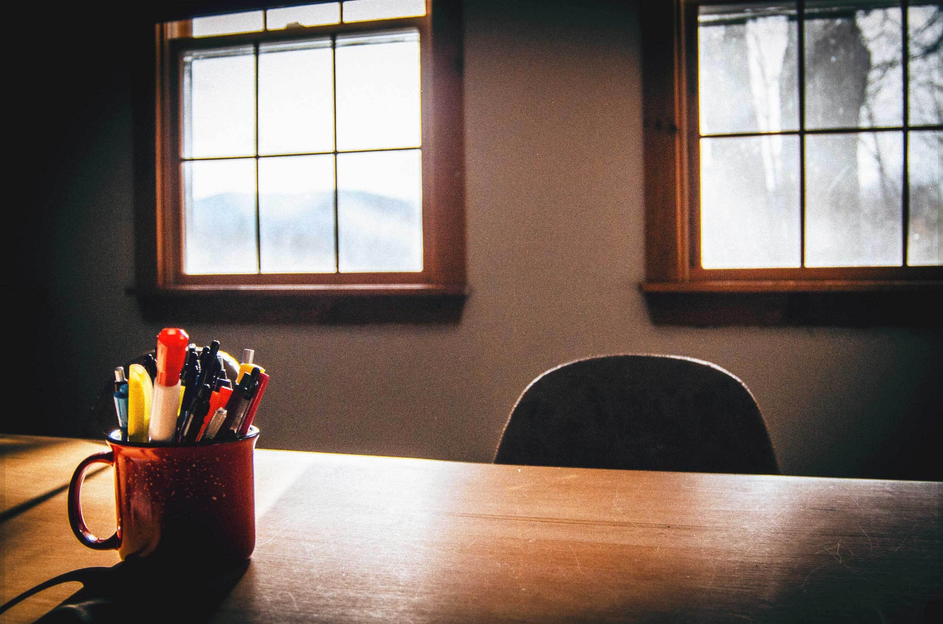 Drive offices Zoom Room with pens