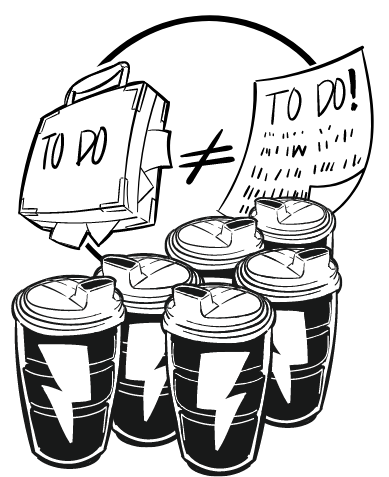 To Do Coffee Cups Doodle